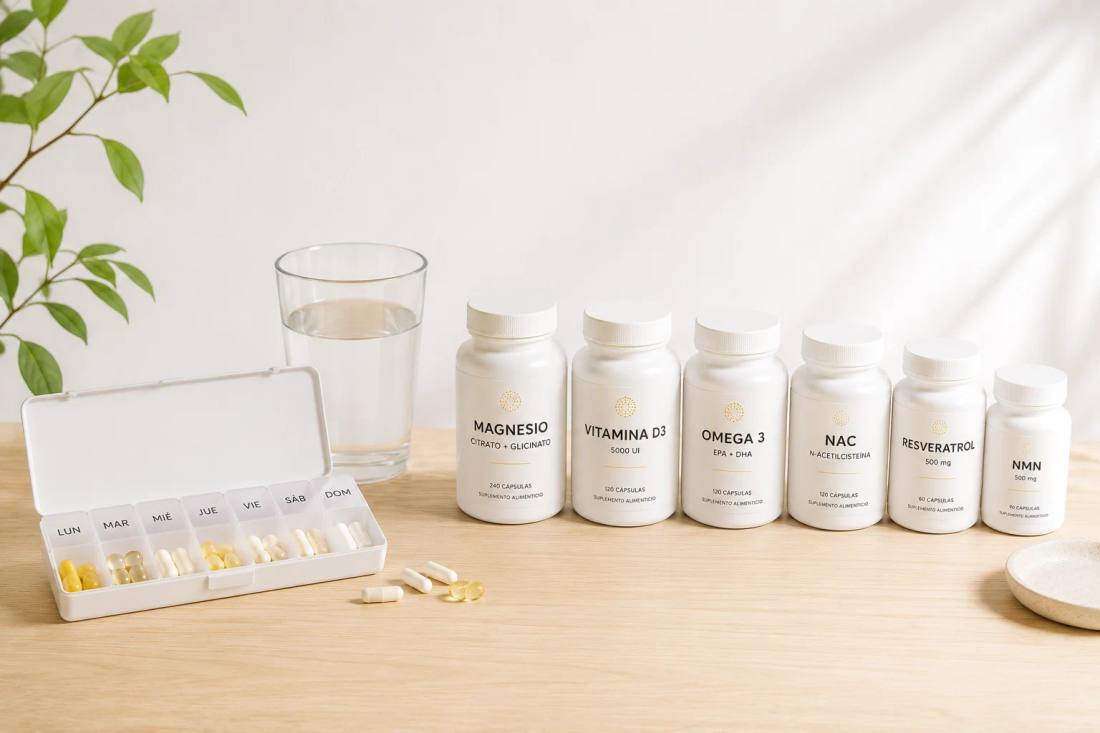 Cómo armar un stack de suplementos de longevidad (guía para empezar)